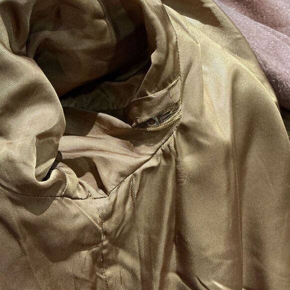 Stevens Forstmann 60s Vintage Wool Trench Coat Lined Winter Women’s Medium - Picture 8 of 9